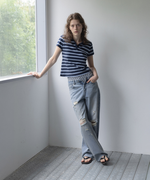 haag（ヘイグ）の「a destroyed denim (light blue)（デニムパンツ・レディース・その他・SMALL/MEDIUM）」の11枚目の写真