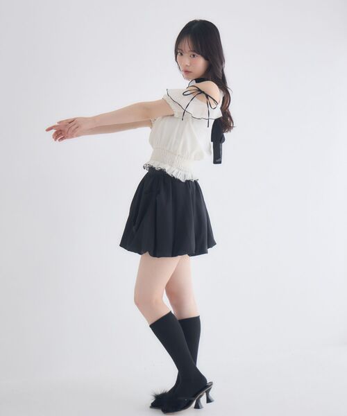 ems excite(エムズエキサイト)の「バックリボンアメスリブラウス(シャツ/ブラウス・レディース・ブルー系その他2/ブラック系その他4/ナチュラル・FREE)」の14枚目の写真