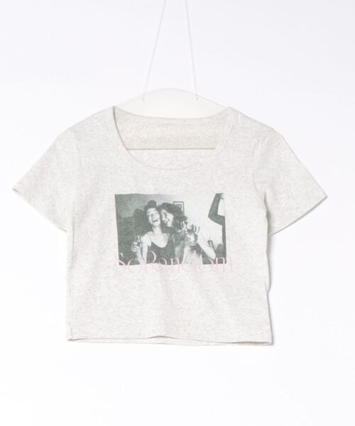 ANAP(アナップ)の「英字プリントクロップド丈Tシャツ(Tシャツ/カットソー・レディース・ブラック/ホワイト/ライトグレー・F)」の22枚目の写真