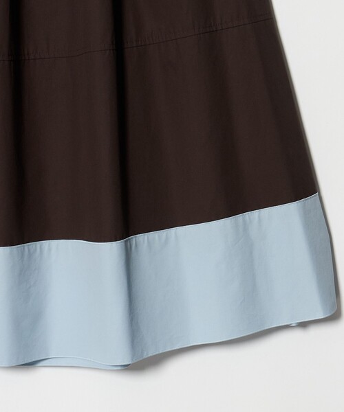 UNITED ARROWS（ユナイテッドアローズ）の「シルキー ギャザー フレア スカート ‐ウォッシャブル‐（スカート・レディース・ブラック/ダークブラウン・38/36）」の8枚目の写真
