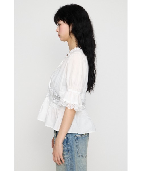 LAGUA GEM(ラグアジェム)の「PUFF SLEEVE AIRY トップス(シャツ/ブラウス・レディース・ホワイト/ブラック・FREE)」の11枚目の写真
