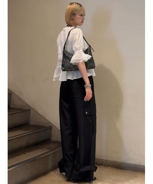 LAGUA GEM(ラグアジェム)の「PUFF SLEEVE AIRY トップス(シャツ/ブラウス・レディース・ホワイト/ブラック・FREE)」の19枚目の写真