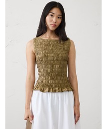 BANANA REPUBLIC FACTORY STORE ボートネックスモッキングクロップドトップス