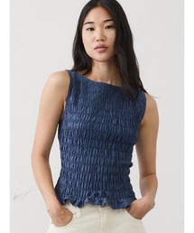 BANANA REPUBLIC FACTORY STORE ボートネックスモッキングクロップドトップス