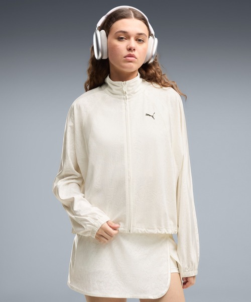 PUMA(プーマ)の「PUMA プーマ ウィメンズ レースパック リラックス ライトウェイト トラック(ジャージ・レディース・Off White/ブラック×レッド・LARGE/X-SMALL/SMALL/MEDIUM)」の1枚目の写真