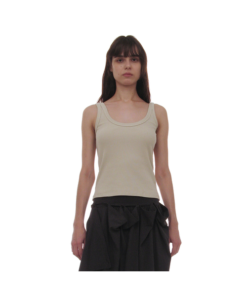 PARTIMENTO WOMEN(パルティメントウィメン)の「PWC アンバランスストラップスリーブレス_12カラー(Tシャツ/カットソー・レディース・カーキブラウン/グレー系その他/プラム/ホワイト/ブラック/レッド/パープル/ネイビー/グレー/オリーブ/アイボリー/ミント・SMALL/MEDIUM/LARGE)」の2枚目の写真