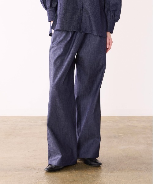 Marilyn Moon(マリリンムーン)の「denim drawstring pants(その他パンツ・レディース・インディゴブルー/ライトブルー・FREE)」の2枚目の写真