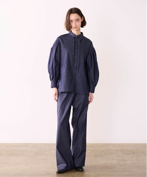 Marilyn Moon(マリリンムーン)の「denim drawstring pants(その他パンツ・レディース・インディゴブルー/ライトブルー・FREE)」の4枚目の写真