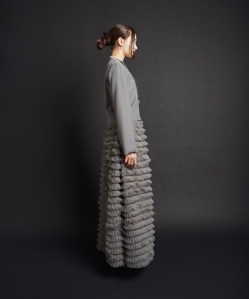 My shawty(マイシャウティー)の「emma frill set up(ドレス・レディース・チャコールグレー/ブラック・FREE)」の10枚目の写真