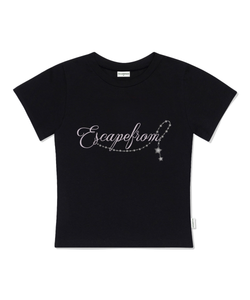 ESCAPEFROM(エスケープフロム)の「トワイライトプリントスリムフィット半袖Tシャツブラック(Tシャツ/カットソー・レディース・その他・LARGE/MEDIUM)」の1枚目の写真