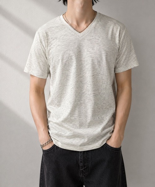 Bling Leads(ブリングリーズ)の「【Bls】 【ZM】【Bling Leads】シンプルデザイン VネックTEE(Tシャツ/カットソー・メンズ・その他・FREE)」の2枚目の写真