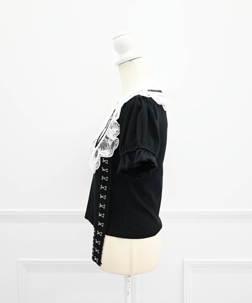 MA*RS(アメーバーマーズ)の「クロス刺繍テレコトップス(Tシャツ/カットソー・レディース・ホワイト/ブラック・FREE)」の14枚目の写真