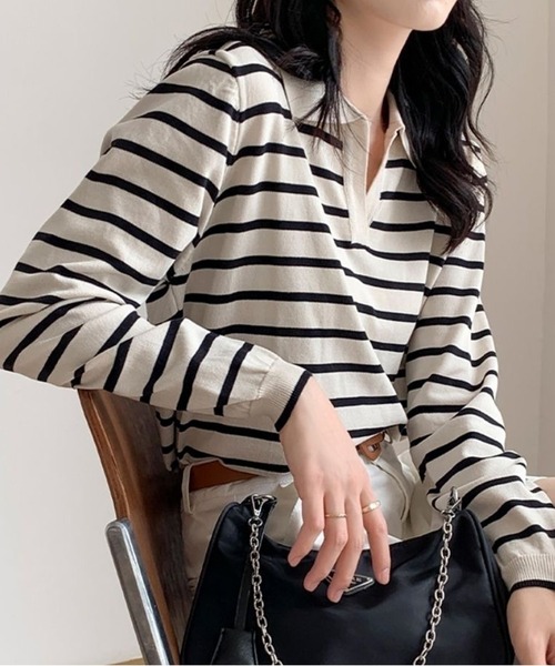 CHUN CHUN NOTES(チュンチュンノーツ)の「韓国風シンプルレディース服(Tシャツ/カットソー・レディース・ベージュ・M)」の6枚目の写真