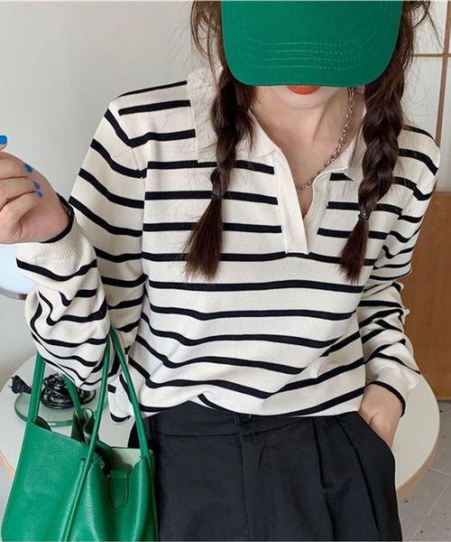 CHUN CHUN NOTES(チュンチュンノーツ)の「韓国風シンプルレディース服(Tシャツ/カットソー・レディース・ベージュ・M)」の12枚目の写真