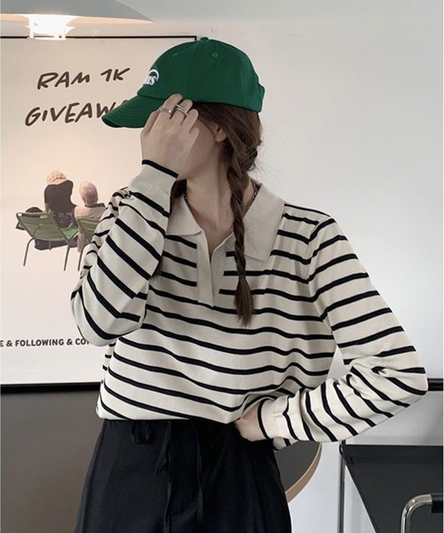 CHUN CHUN NOTES(チュンチュンノーツ)の「韓国風シンプルレディース服(Tシャツ/カットソー・レディース・ベージュ・M)」の13枚目の写真