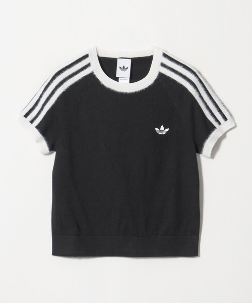 NICE WEATHER(ナイスウェザー)の「<adidas Originals>ニットTシャツ(Tシャツ/カットソー・レディース・オフホワイト/ブラック・FREE)」の2枚目の写真