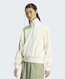 ラックスフロー ピーチ スペーサー ルーズフィット ハーフジップ プルオーバー / アディダス adidas