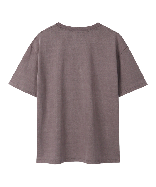 ULKIN(ウルキン)の「ムグン刺繍ピグメント半袖Tシャツ_ヴィンテージバーガンディ(Tシャツ/カットソー・レディース・バーガンディー・ONE)」の2枚目の写真
