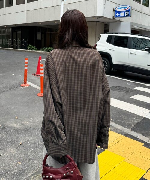 CIAOPANIC(チャオパニック)の「アソート柄シャーリングBIGシャツ(シャツ/ブラウス・レディース・ベージュ/サックスブルー/ブラウン・ONE SIZE)」の11枚目の写真