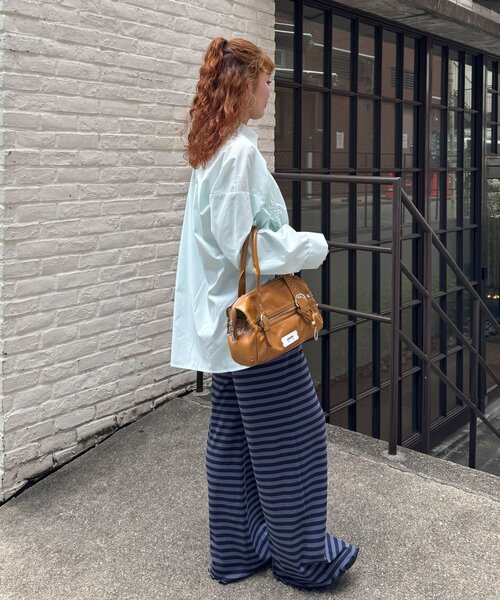 CIAOPANIC(チャオパニック)の「アソート柄シャーリングBIGシャツ(シャツ/ブラウス・レディース・ベージュ/サックスブルー/ブラウン・ONE SIZE)」の4枚目の写真