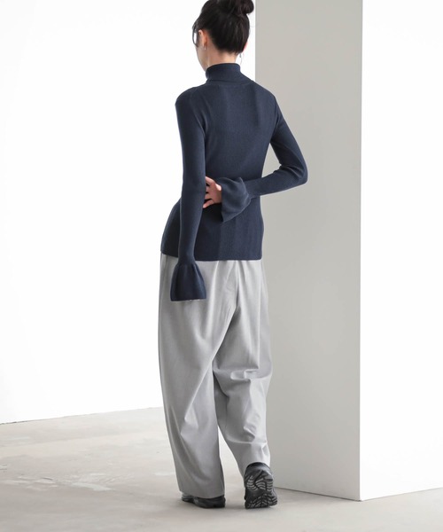 for/c（フォーシー）の「コットン100リブニット【サスティナブル】（ニット/セーター・レディース・ブラック/オフホワイト/ネイビー・L/M）」の14枚目の写真