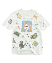 【USED】90’s “bow wow wow” AOP アニマル Tシャツ