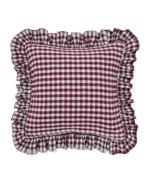 おはな様ご確認ページ♡フリルクッションカバー フリルチェック クッションカバー 450×450 ブルー×パープル（041