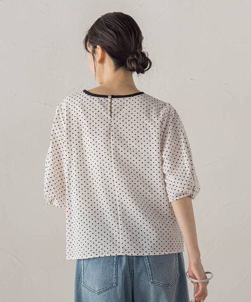 Droite lautreamont(ドロワットロートレアモン)の「【WEB限定】サッカードットブラウス(シャツ/ブラウス・レディース・ブラック/ホワイト・M)」の21枚目の写真