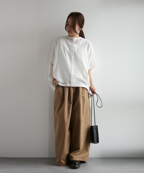and it_（アンドイット）の「コットンドルマンスリーブワイドシャツ（シャツ/ブラウス・レディース・アイボリー・M-L）」の11枚目の写真