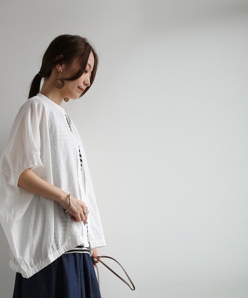 and it_（アンドイット）の「コットンドルマンスリーブワイドシャツ（シャツ/ブラウス・レディース・アイボリー・M-L）」の18枚目の写真