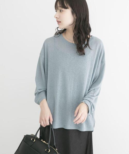 ITEMS URBANRESEARCH(アイテムズ アーバンリサーチ)の「シアーロングTシャツ(Tシャツ/カットソー・レディース・ブラウン/ライトブルー/イエロー系その他/ブラック/ホワイト・FREE)」の18枚目の写真