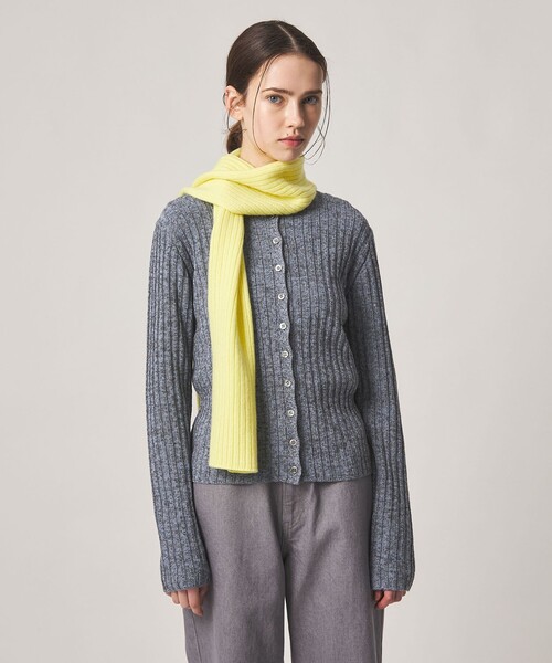 Steven Alan（スティーブンアラン）の「＜Steven Alan＞ミックス リブ カーディガン（カーディガン/ボレロ・レディース・ベージュ/ライトブルー・FREE）」の2枚目の写真