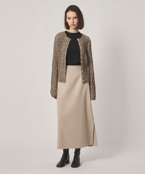 Steven Alan（スティーブンアラン）の「＜Steven Alan＞ミックス リブ カーディガン（カーディガン/ボレロ・レディース・ベージュ/ライトブルー・FREE）」の4枚目の写真