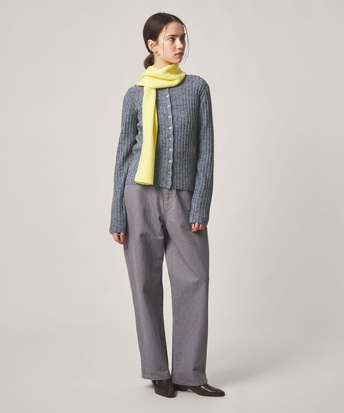 Steven Alan（スティーブンアラン）の「＜Steven Alan＞ミックス リブ カーディガン（カーディガン/ボレロ・レディース・ベージュ/ライトブルー・FREE）」の7枚目の写真