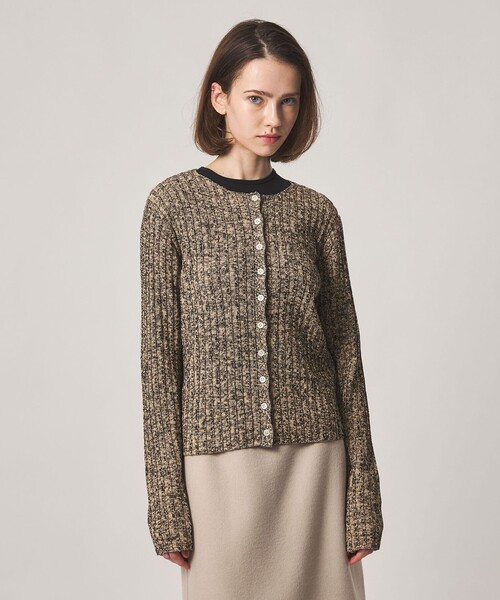 Steven Alan（スティーブンアラン）の「＜Steven Alan＞ミックス リブ カーディガン（カーディガン/ボレロ・レディース・ベージュ/ライトブルー・FREE）」の8枚目の写真