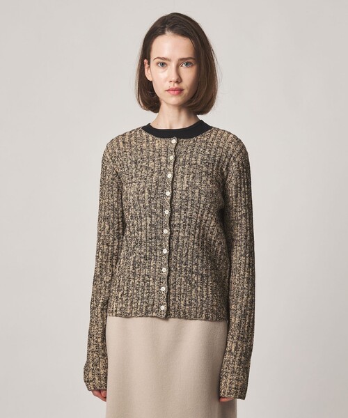 Steven Alan（スティーブンアラン）の「＜Steven Alan＞ミックス リブ カーディガン（カーディガン/ボレロ・レディース・ベージュ/ライトブルー・FREE）」の9枚目の写真