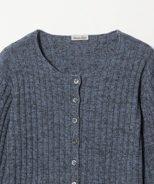 Steven Alan（スティーブンアラン）の「＜Steven Alan＞ミックス リブ カーディガン（カーディガン/ボレロ・レディース・ベージュ/ライトブルー・FREE）」の16枚目の写真