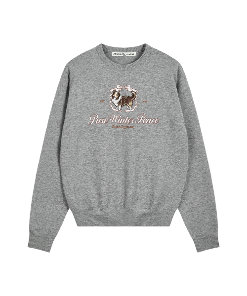 Rest&Recreation(レストアンドレクリエーション)の「OVERSIZED RiRi LOGO KNIT - GREY(ニット/セーター・レディース・その他・ONE)」の1枚目の写真
