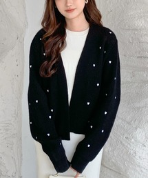 HEART DOT KNIT CARDIGAN(ハートドットニットカーディガン)