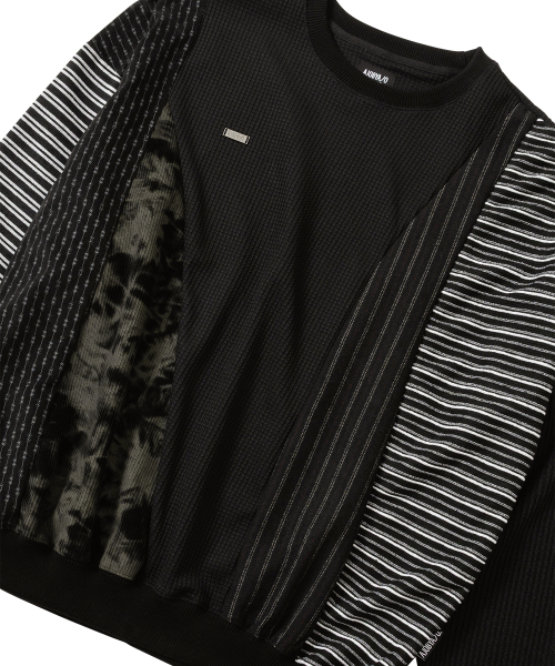 AJOBYAJO（アジョバイアジョ）の「Mixed Fabric Panel Sweatshirt [BLACK]（スウェット・レディース・その他・OS）」の11枚目の写真