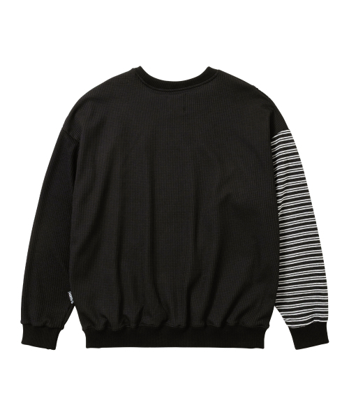 AJOBYAJO（アジョバイアジョ）の「Mixed Fabric Panel Sweatshirt [BLACK]（スウェット・レディース・その他・OS）」の9枚目の写真