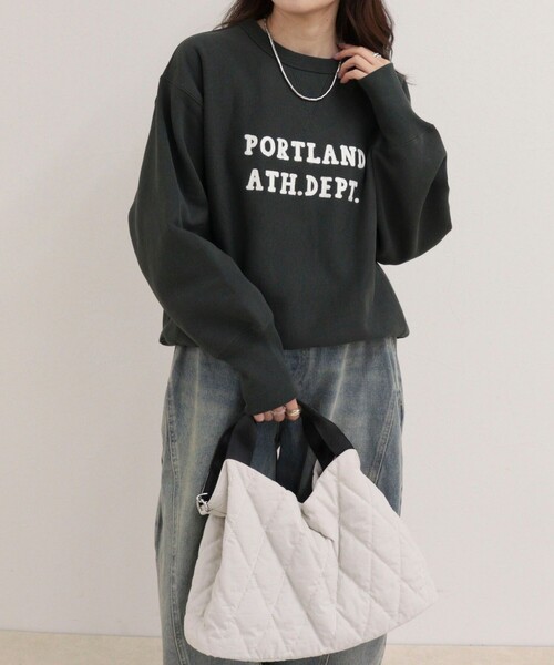 fredy emue(フレディエミュ)の「【Champion/チャンピオン】REVERSE WEAVE CREW NECK SWEATSHIRT(スウェット・レディース・ネイビー/チャコールグレー/ブラウン/ライトグレー・38)」の20枚目の写真
