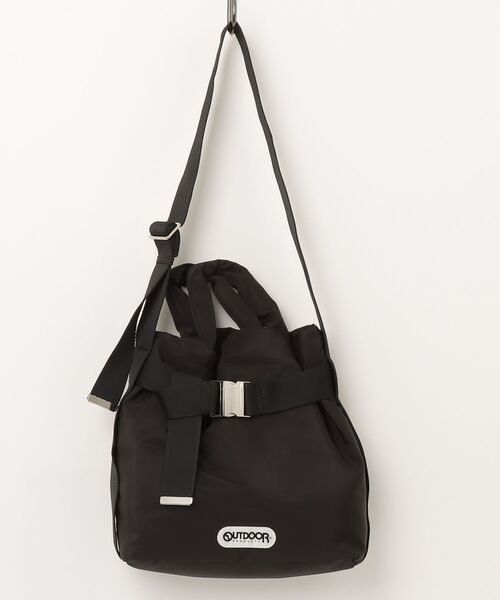 OUTDOOR PRODUCTS(アウトドアプロダクツ)の「【OUTDOOR PRODUCTS / アウトドアプロダクツ】2way Belt Tote Bag / ナイロン ベルトトートバッグ(トートバッグ・レディース・ブラック/ブラウン/シルバー/アイボリー・FREE)」の1枚目の写真