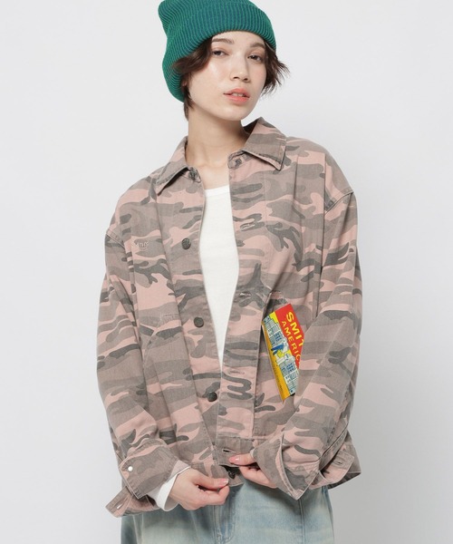 niko and...(ニコアンド)の「【SMITH'S AMERICAN(スミス アメリカン)】別注ベイカージャケット(デニムジャケット・レディース・ピンク/ブルー/グレー・FREE)」の3枚目の写真