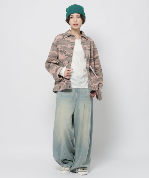 niko and...(ニコアンド)の「【SMITH'S AMERICAN(スミス アメリカン)】別注ベイカージャケット(デニムジャケット・レディース・ピンク/ブルー/グレー・FREE)」の7枚目の写真