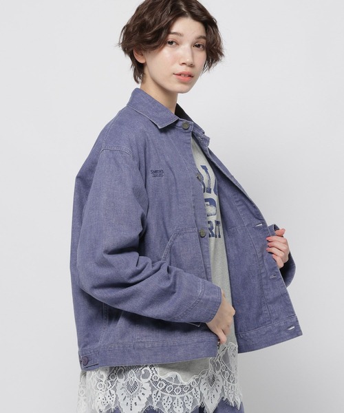 niko and...(ニコアンド)の「【SMITH'S AMERICAN(スミス アメリカン)】別注ベイカージャケット(デニムジャケット・レディース・ピンク/ブルー/グレー・FREE)」の12枚目の写真