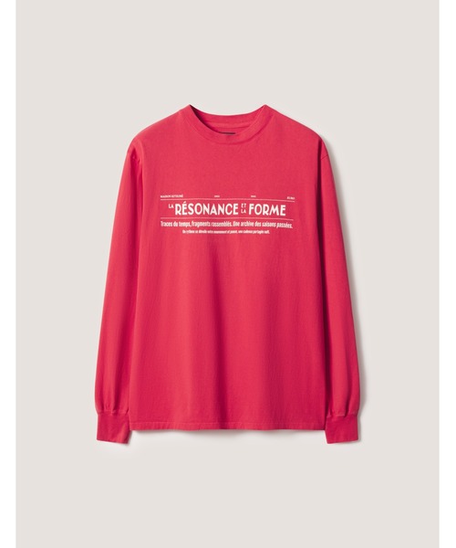 【新品・未使用】MAISON KITSUNE ロングTシャツ MAISON KITSUNE X KURO FADED RED LONG SLEEVE TEE（Tシャツ