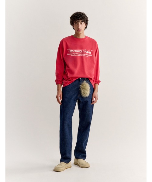 MAISON KITSUNE X KURO FADED RED LONG SLEEVE TEE（Tシャツ