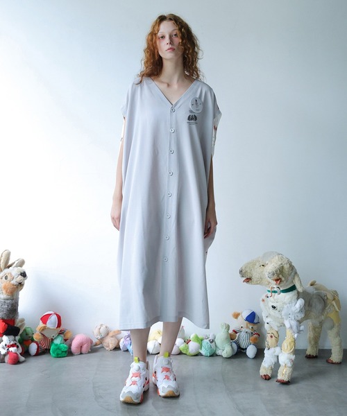 BEDSIDEDRAMA(ベットサイドドラマ)の「NOSTALGIC SUMMER DRESS(ワンピース・レディース・グレー/ブラック・1)」の2枚目の写真