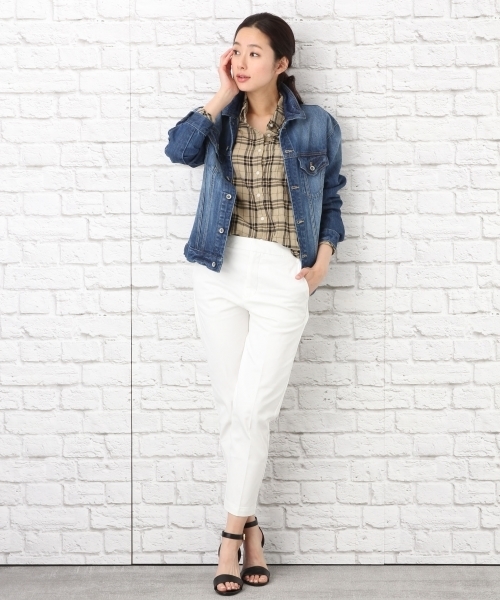 LEPSIM（レプシィム）の「C/Tシャーリングチェックシャツ 710185（シャツ/ブラウス・レディース・ブルー系その他/ホワイト系その他/ベージュ系その他/レッド系その他・LARGE/MEDIUM）」の7枚目の写真